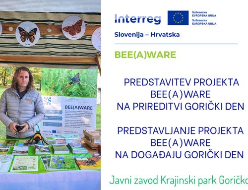 Predstavitev projekta BEE(A)WARE na prireditvi Gorički den / Predstavljanje projekta BEE(A)WARE na događaju Gorički den
