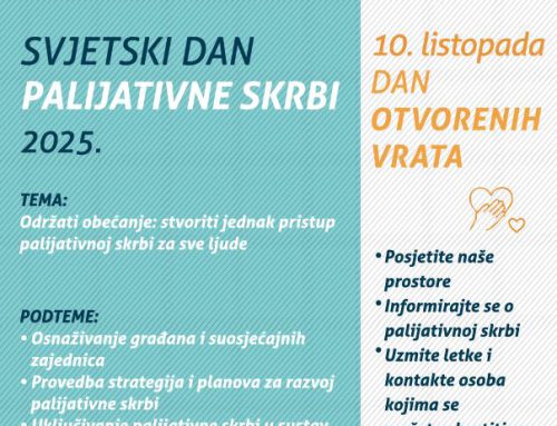 Poziv na obilježavanje Svjetskog dana hospicijske i palijativne skrbi u ŽBČ – 10. listopada 2025.   /   Vabilo na praznovanje svetovnega dneva hospica in paliativne oskrbe v ŽBČ – 10. oktober 2025.
