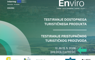 Vabilo na testiranje turističnega produkta - projekt Enviro