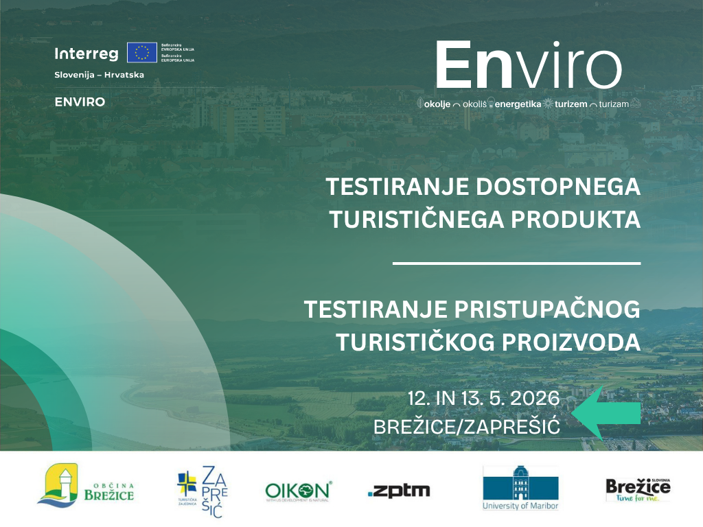 Vabilo na testiranje turističnega produkta - projekt Enviro