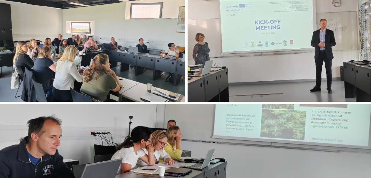 Kick-off Resilio Kolaž od tri fotografije sa sastanka partnera Resilio projekta
