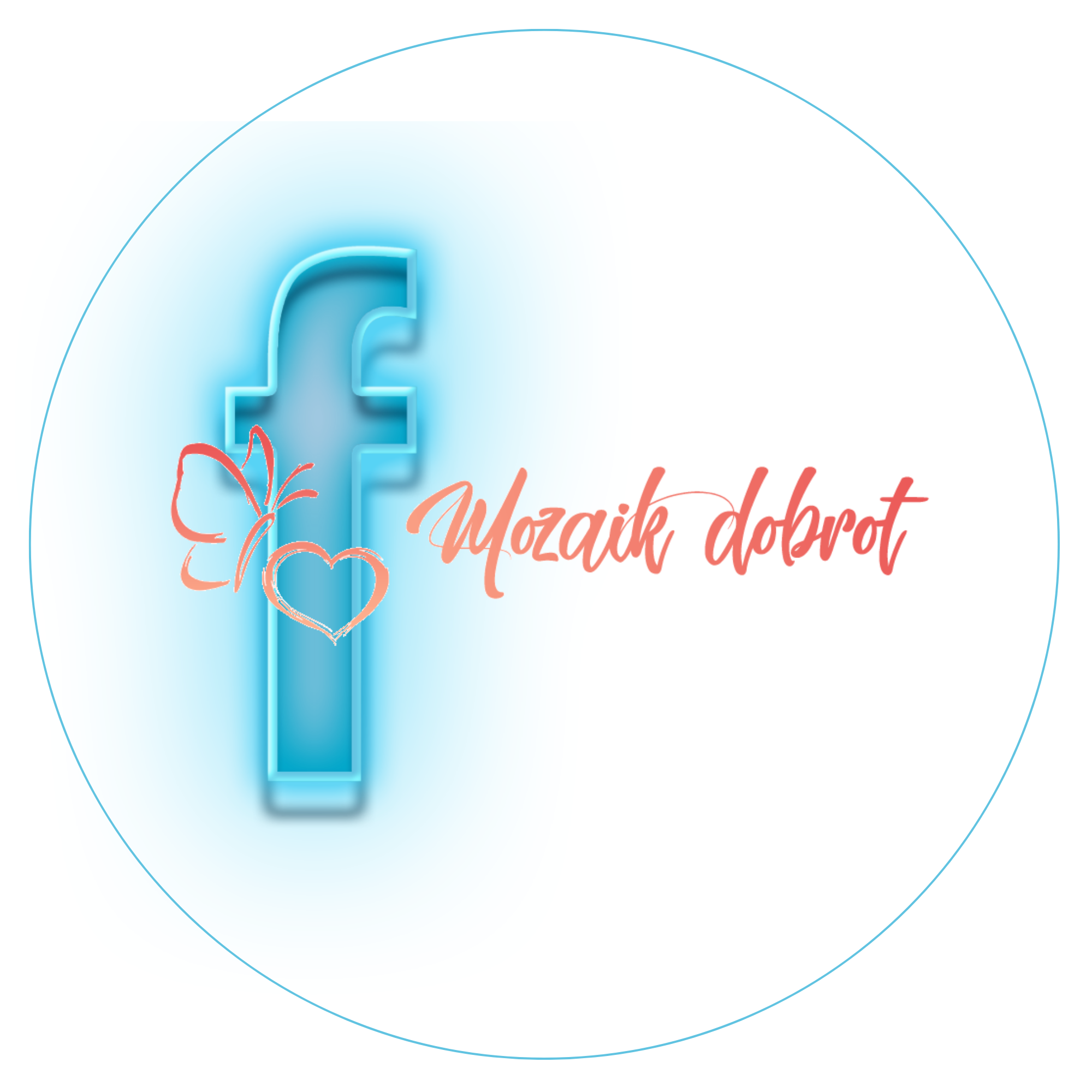 logotip facebooka in mozaika dobrot