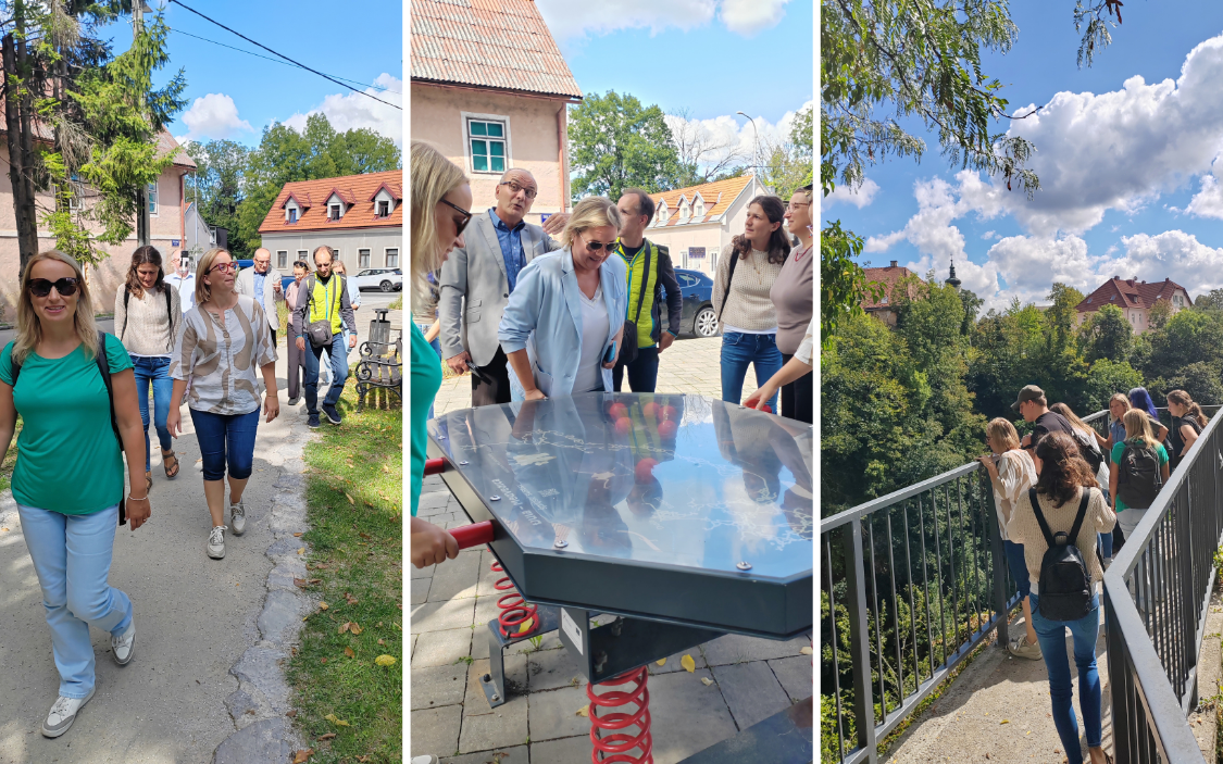 Kolaž fotografija s terenskog obilaska partnera Đulinom ponoru u Ogulinu